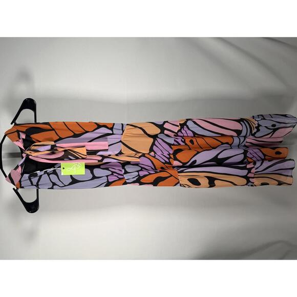 NWT Sam Edelman Women's Butterfly High-Neck Tie-Back Midi Dress Size 4 - Picture 4 of 8